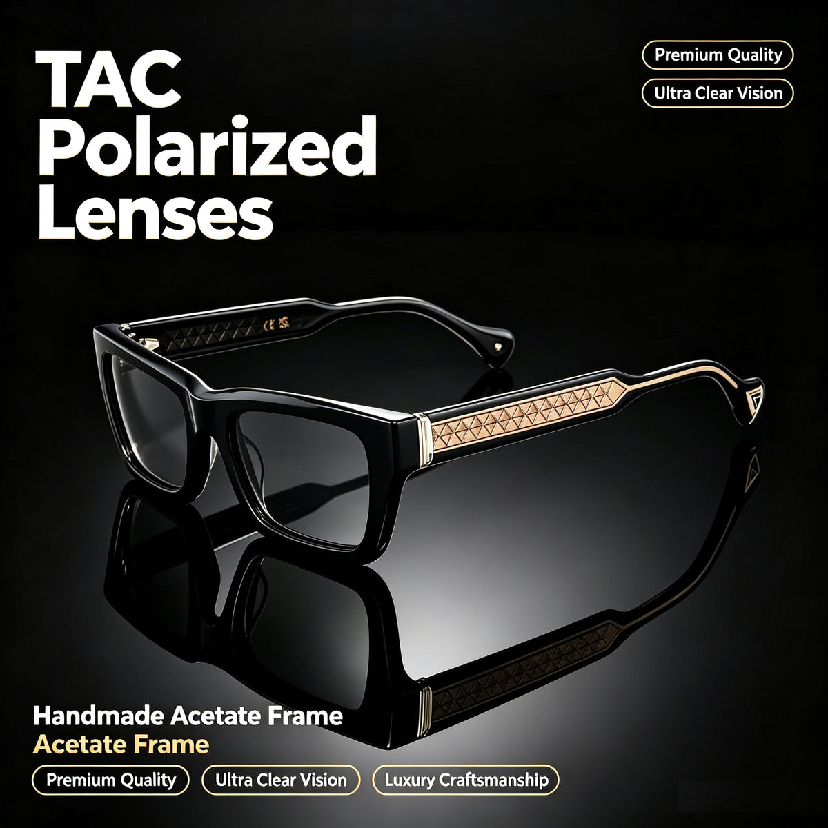 Antoine Bold Acetate Sunglasses With TAC Polarized Lenses