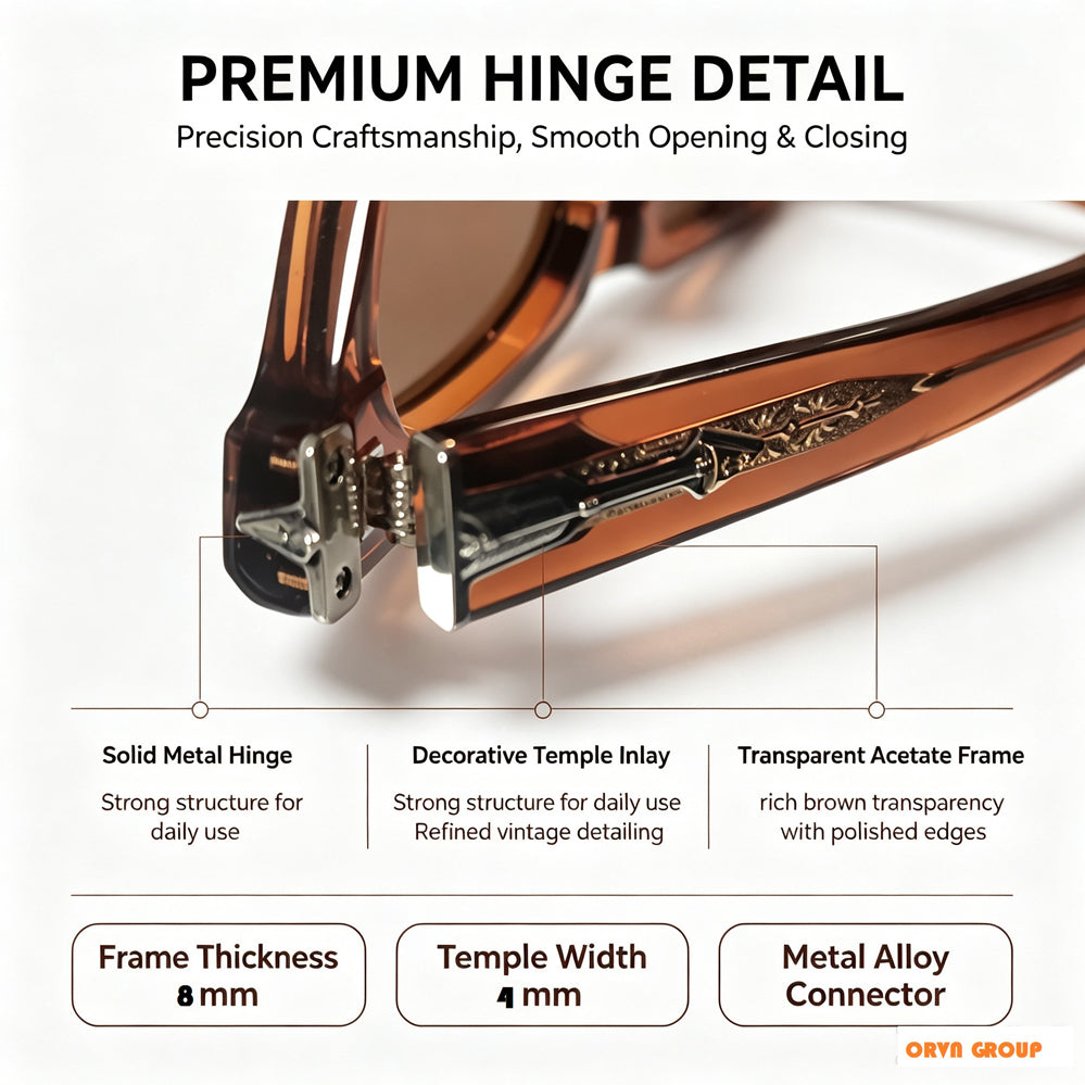 Luxury Hand Polished Acetate Sunglasses, High-End Full Rim Acetate Frame Polarized Sunglasses for Men Women