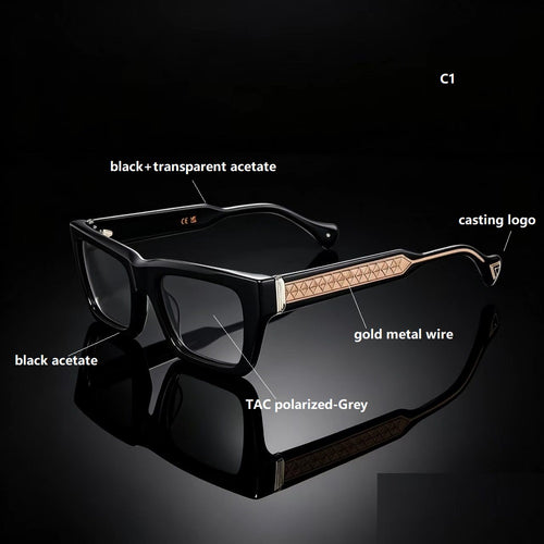 Antoine Bold Acetate Sunglasses With TAC Polarized Lenses