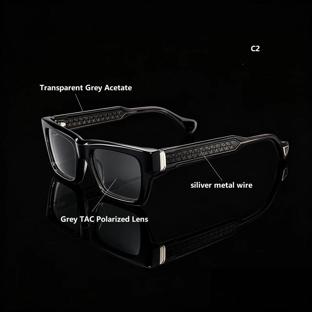 Antoine Bold Acetate Sunglasses With TAC Polarized Lenses