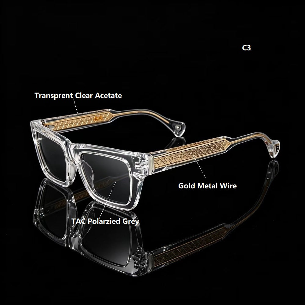Antoine Bold Acetate Sunglasses With TAC Polarized Lenses