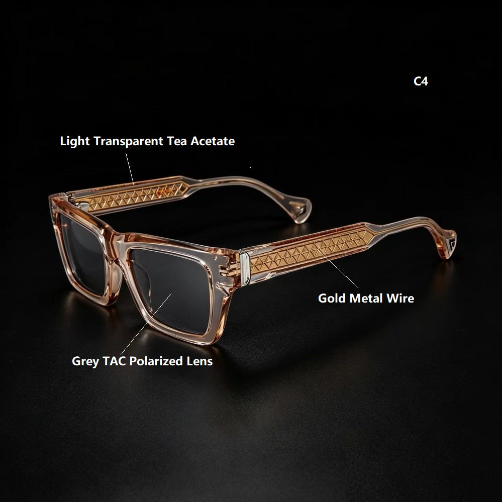 Antoine Bold Acetate Sunglasses With TAC Polarized Lenses
